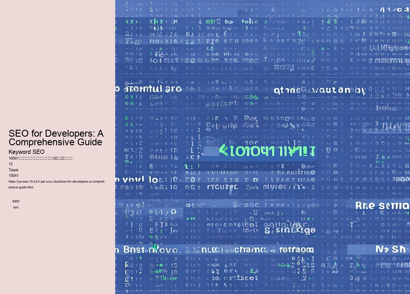 SEO for Developers: A Comprehensive Guide